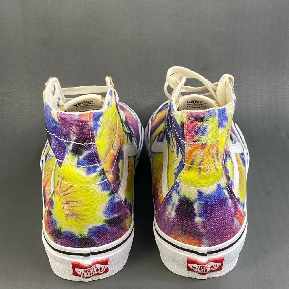 Vans Sk8-Hi Tapered Skate sneaker Tie Dye Hippie Clown Psychedelic men 11.5